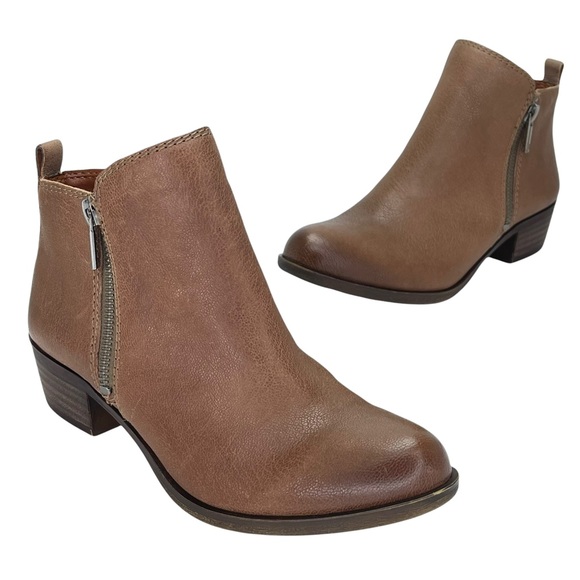 Lucky Brand Basel Brindle Leather Ankle Booties - Picture 11 of 11